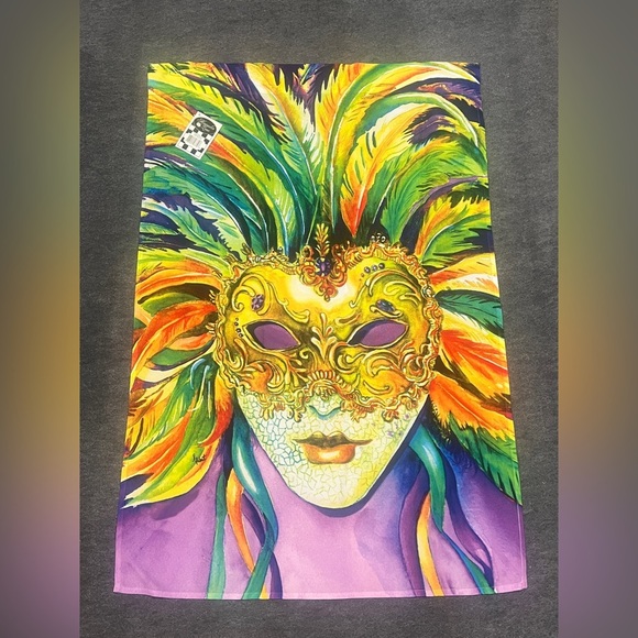FINAL PRICE NWT MARDI GRAS FLAG - Picture 1 of 4